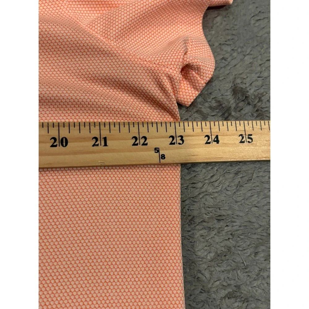 Nike Dri-FIT Womens XXL Polo Shirt Orange White Short Sleeve Golf Top Standard